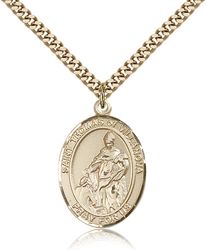 Gold Filled St. Thomas of Villanova Patron Saint Medal Pendant - Large" itemprop="image