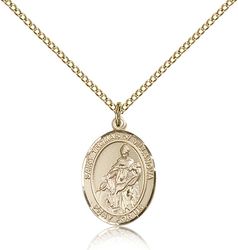 Gold Filled St. Thomas of Villanova Patron Saint Medal Pendant - Medium" itemprop="image