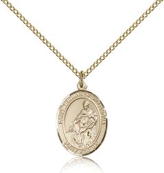 Gold Filled St. Thomas of Villanova Patron Saint Medal Pendant - Medium" itemprop="image