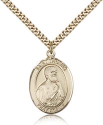 Gold Filled St. Thomas the Apostle Patron Saint Medal Pendant - Large" itemprop="image