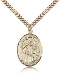 Gold Filled St. Ursula Patron Saint Medal Pendant - Large" itemprop="image