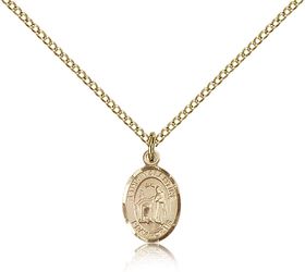 Gold Filled St. Valentine of Rome Patron Saint Medal Pendant - Small" itemprop="image