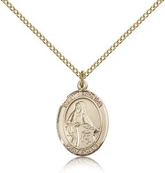 Gold Filled St. Veronica Patron Saint Medal Pendant - Medium" itemprop="image