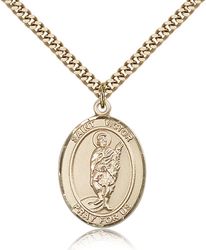 Gold Filled St. Victor of Marseilles Patron Saint Medal Pendant - Large" itemprop="image