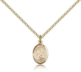 Gold Filled St. Victoria Patron Saint Medal Pendant - Small" itemprop="image