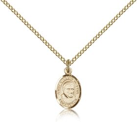 Gold Filled St. Vincent de Paul Patron Saint Medal Pendant - Small" itemprop="image