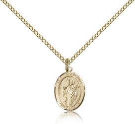 Gold Filled St. Wolfgang Patron Saint Medal Pendant - Small" itemprop="image