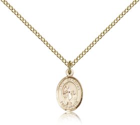 Gold Filled St. Zachary Patron Saint Medal Pendant - Small" itemprop="image