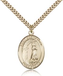 Gold Filled St. Zoe of Rome Patron Saint Medal Pendant - Large" itemprop="image