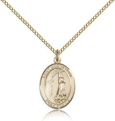 Gold Filled St. Zoe of Rome Patron Saint Medal Pendant - Medium" itemprop="image