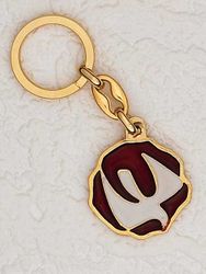 Gold Plated Keyring w/ Holy Spirit-Red/ White" itemprop="image