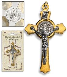 Gold Saint Benedict Cross" itemprop="image