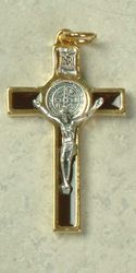 Gold Tone St. Benedict Cross 2 in" itemprop="image