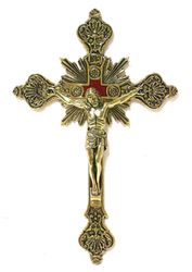 Golden Wall Crucifix 12 in" itemprop="image