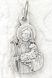 Good Shepherd Oxidized Bracelet Medal Charm" itemprop="image