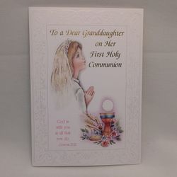 Granddaughter First Holy Communion Greeting Card" itemprop="image