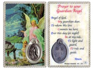 Guardian Angel Prayer To Your Holy Card with Medal" itemprop="image