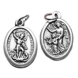 Guardian Angel - St. Michael Oxidized Medal" itemprop="image