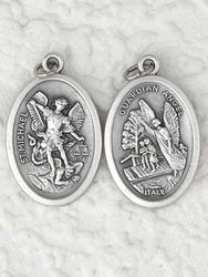 Guardian Angel  St. Michael Oxidized Medal" itemprop="image