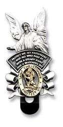 Guardian Angel with Christopher Auto Visor Clip" itemprop="image