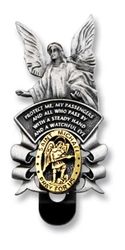 Guardian Angel with St. Michael Auto Visor Clip" itemprop="image