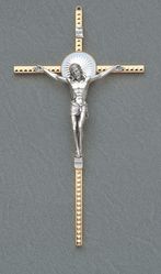 Hammered Metal Crucifix (8.5 Inches)" itemprop="image