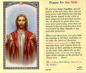 Healing Christ Laminated Holy Card" itemprop="image