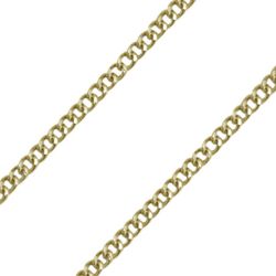 Heavy Stainless Gold Plated Curb Neck Chain" itemprop="image