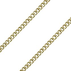 Heavy Stainless Gold Plated Curb Neck Chain" itemprop="image