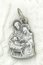 Holy Family Oxidized Bracelet Medal Charm" itemprop="image