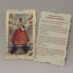 Infant of Prague Ordination Deluxe Holy Card" itemprop="image