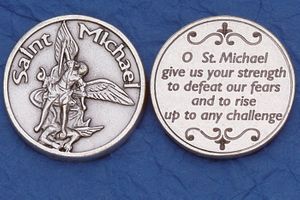 Italian Token -St Michael the Archangel with Prayer" itemprop="image