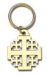 Jerusalem Cross Keyring" itemprop="image