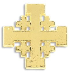 Jerusalem Cross Lapel Pin" itemprop="image