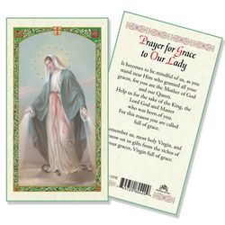 Lady of Grace Laminated Holy Card" itemprop="image