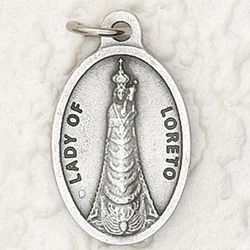 Lady of Loreto Oxidized Medal" itemprop="image