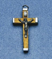 Light Brown wood cross 1 1/4 inch" itemprop="image