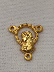 Madonna of the Steets rosary Center Gold Plated" itemprop="image