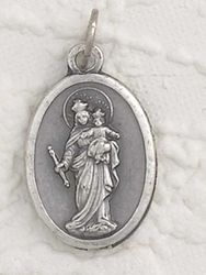 Mary Help of Christians Oxidized Medal" itemprop="image