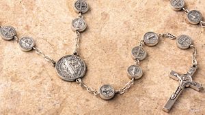 Metal Beads Rosary St.Benedict" itemprop="image