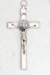 Mother of Pearl 8inch Saint Benedict" itemprop="image