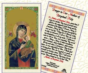 Mother of Perpetual Help Laminated Holy Card" itemprop="image