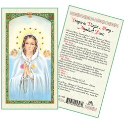 Mystical Rose Laminated Holy Card" itemprop="image