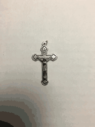 Nickel Small Crucifix 1 5/8 in" itemprop="image