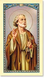 Novena to St. Peter Laminated Holy Card" itemprop="image