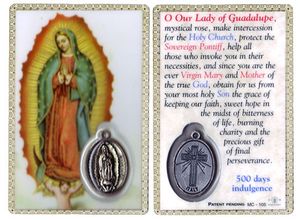 O Our Laly of Guadalupe Holy Card  with Medal" itemprop="image