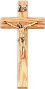 Oak Cross With Antique Bronze Plated Fine Pewter Figure (12 inch)" itemprop="image