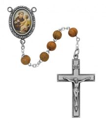 Olive Wood St. Anthony Rosary" itemprop="image