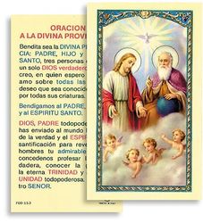 Oracion a la Divina Providencia Spanish Laminated Holy Card" itemprop="image