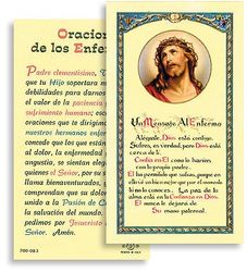 Oracion de Los Enfermos Spanish Laminated Holy Card" itemprop="image